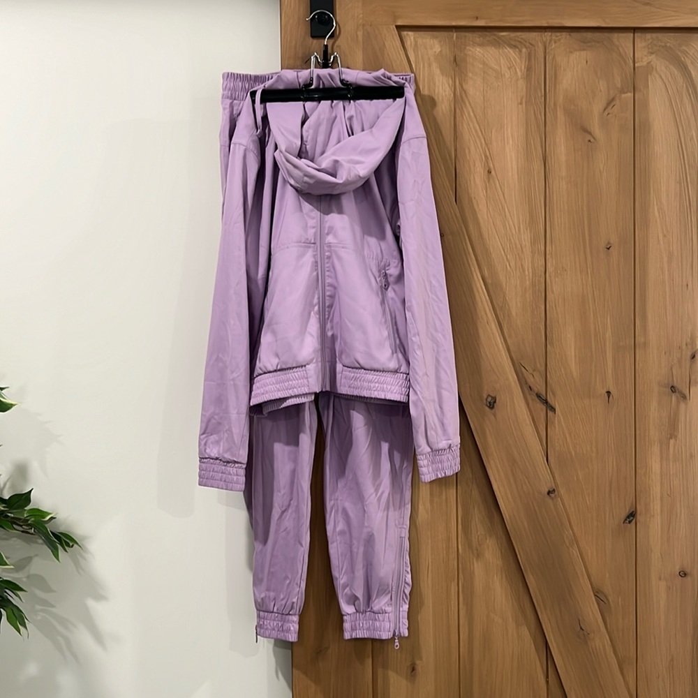 Girlfriend Collective summit track suit set in lavender